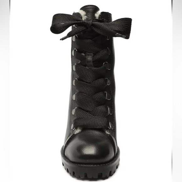 SCHUTZ | Zara Winter Ankle Heeled Boots Fur Lined Size 8.5 - Picture 10 of 15